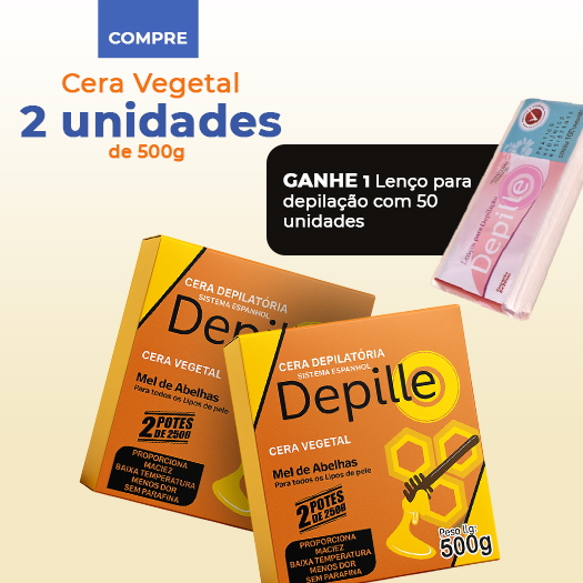 Kit Depille Cera Vegetal 500g