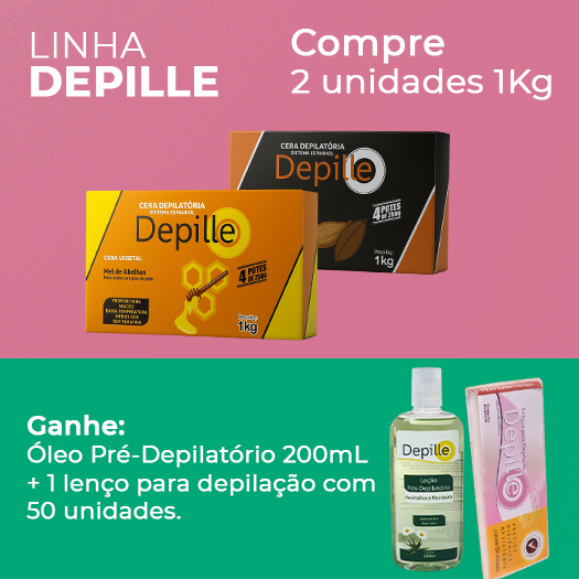 Kit Depille Cera Vegetal 1Kg