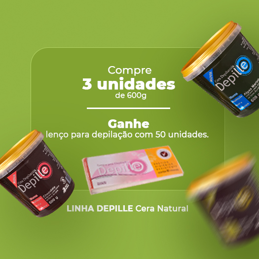 Kit Depille Cera Camomila Natural 600g