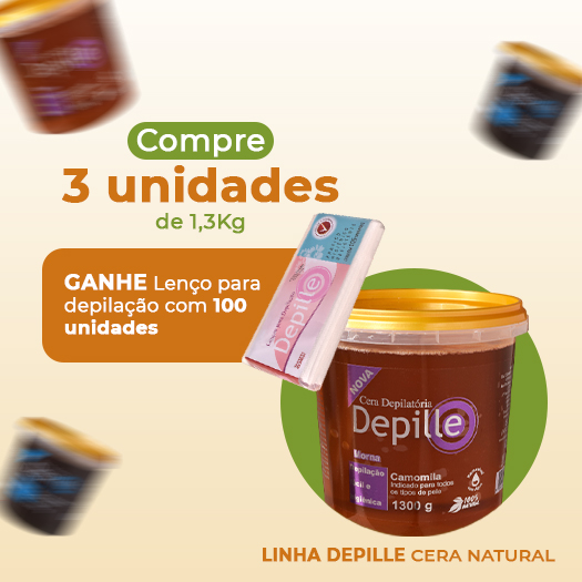Kit Depille Cera Camomila Natural 1,3Kg